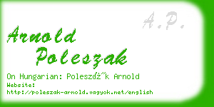 arnold poleszak business card